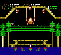 ドンキーコング３_ステージ1面