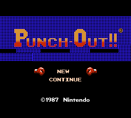 任天堂パンチアウトタイトル画面