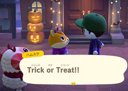 元気に「Trick or Treat」と叫ぶハムスケ