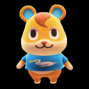 【あつ森】ドードーエアラインズ限定Tシャツを着たハムスケの全身画像