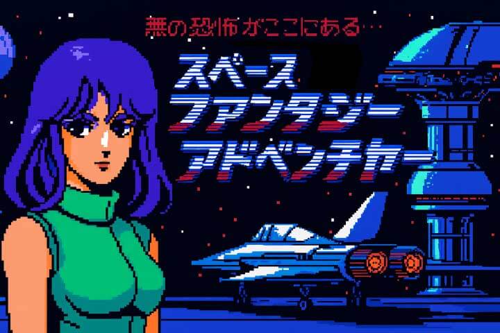 ドットによる宇宙描写が好きな人にはたまらないゲーム画面（AI）